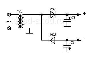 Схема двухполярного питания