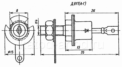 Стабилитрон Д817А, Д817Б, Д817В, Д817Г