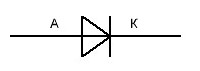Условное обозначение диода на схеме