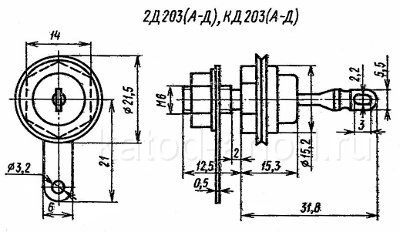 Диод КД203А, КД203Б, КД203В, КД203Г, КД203Д