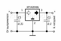 Подключение КР142ЕН8Б