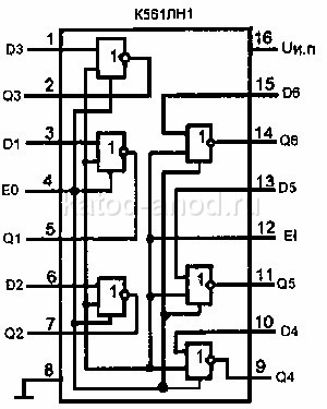 Микросхема К561ЛН1