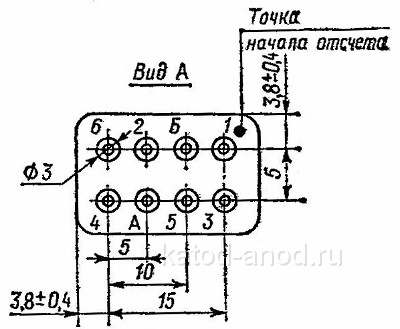 Маркировка выводов реле РЭС-47