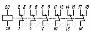 Принципиальная электрическая схема реле РЭС-8