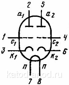 Вакуумный триод 6н9с