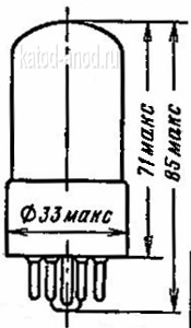 Размеры 6П6С